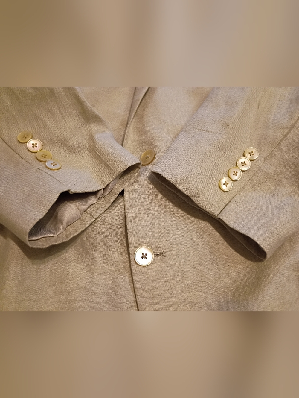 Ralph Lauren Men's Light Beige Linen Sport Coat‎ Sz 56R - Picture 8 of 8